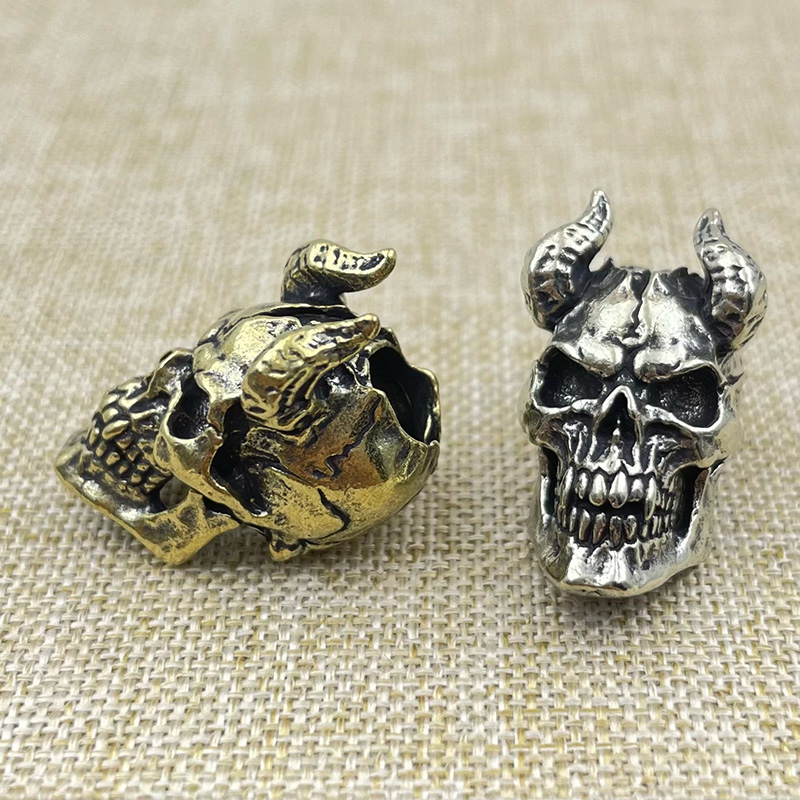 Brass Horned Skull Head Knife  - Outdoor Furniture Diy review and price