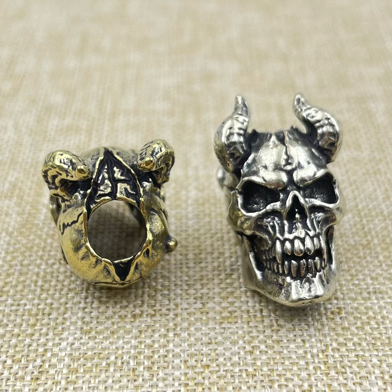 Brass Horned Skull Head Knife  - Outdoor Furniture Diy review and price