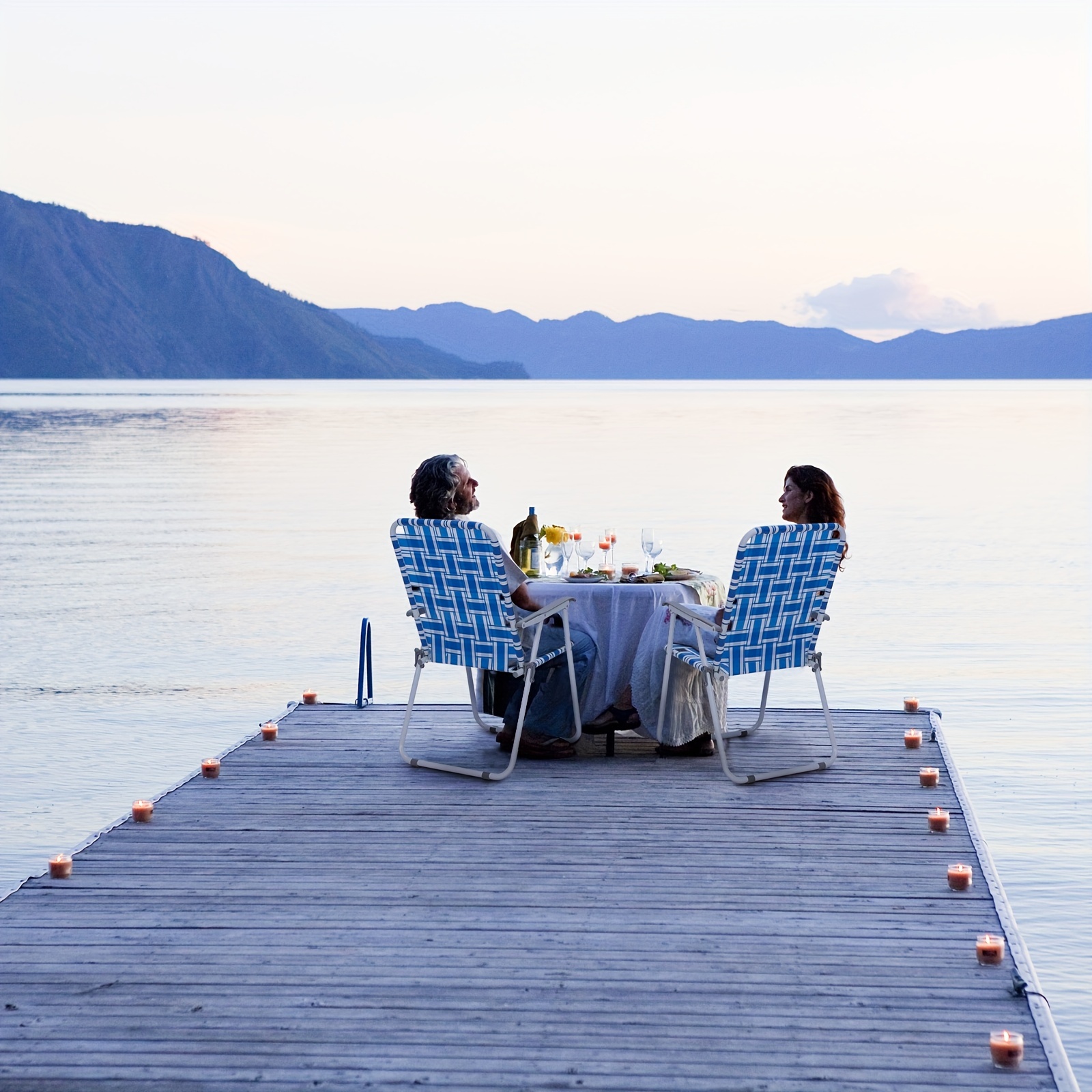 2pcs Beach Chairs, Deep Blue A - Outdoor Furniture Vietnam review and price