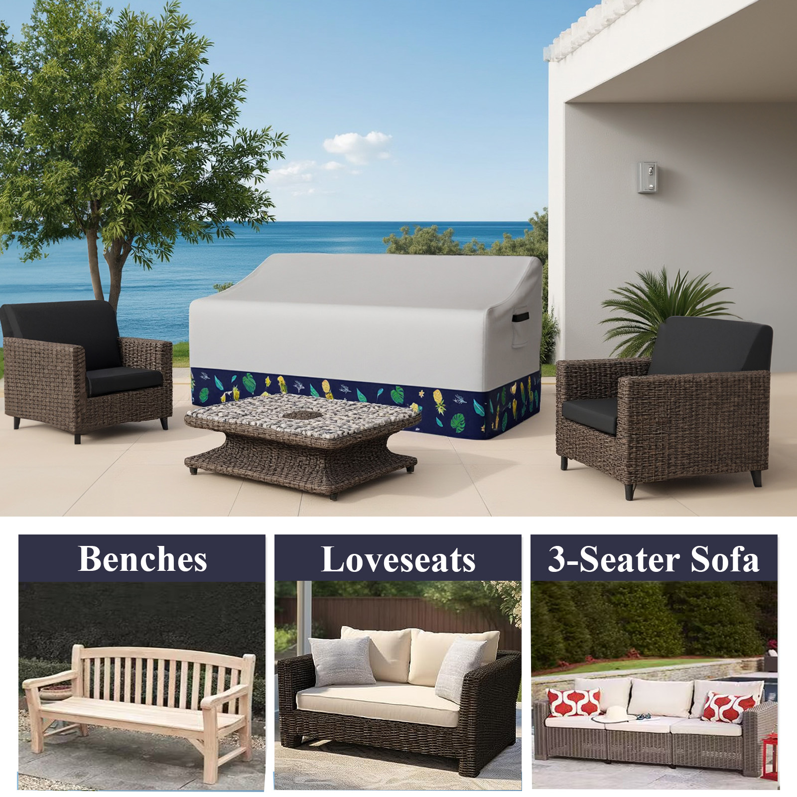 Outdoor Sofa Cover Waterproof  - Outdoor Furniture Plans review and price