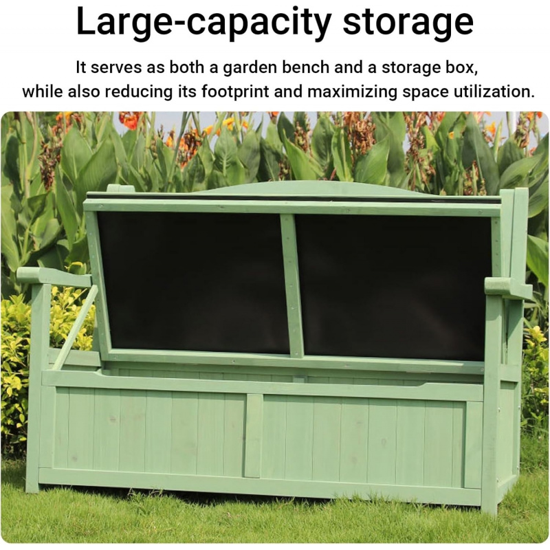2026 New：48in Wooden Outdoor S - Garden Storage Box review and price