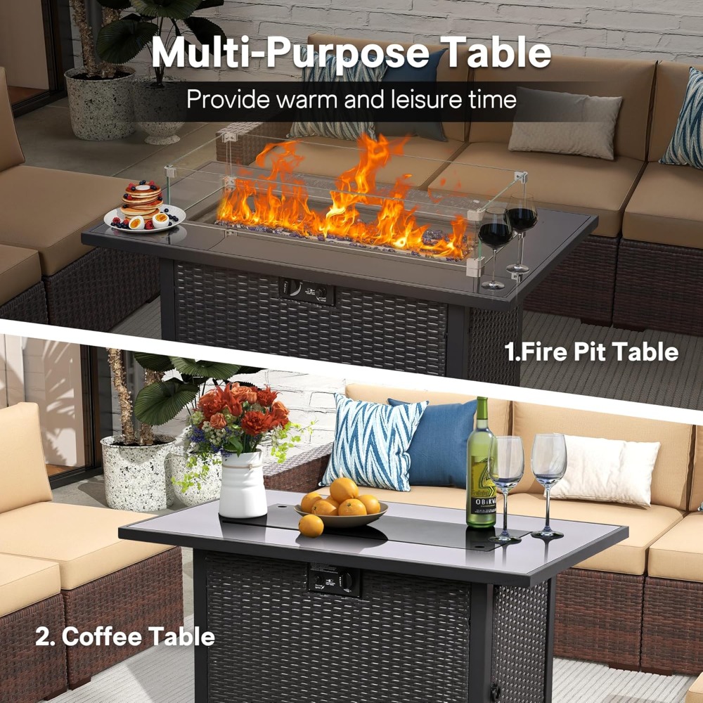 5 Piece Patio Furniture Set wi - Outdoor Furniture And Fire Pit review and price