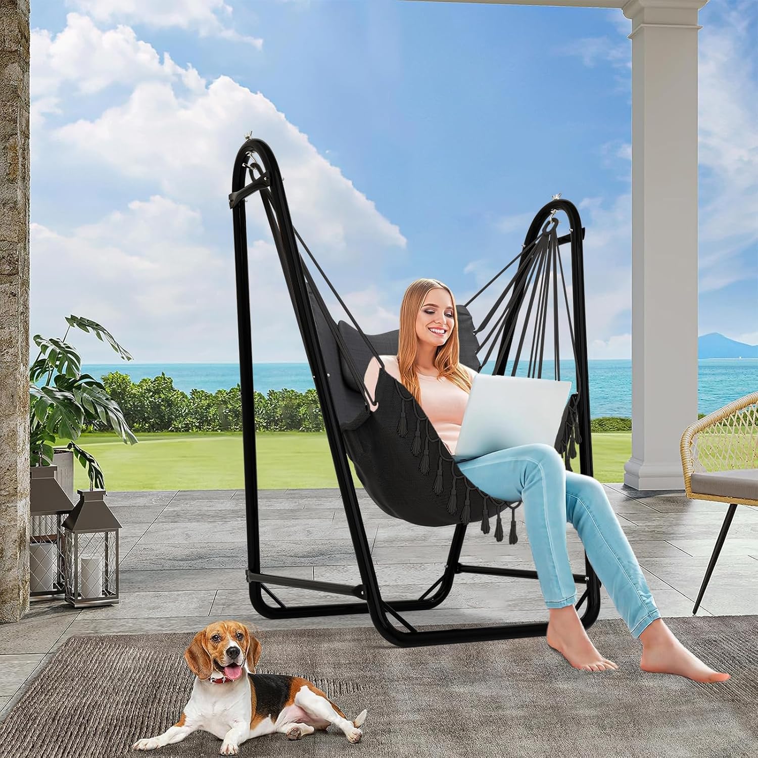 U-Shaped Hammock Chair with St - Hammock With Stand review and price