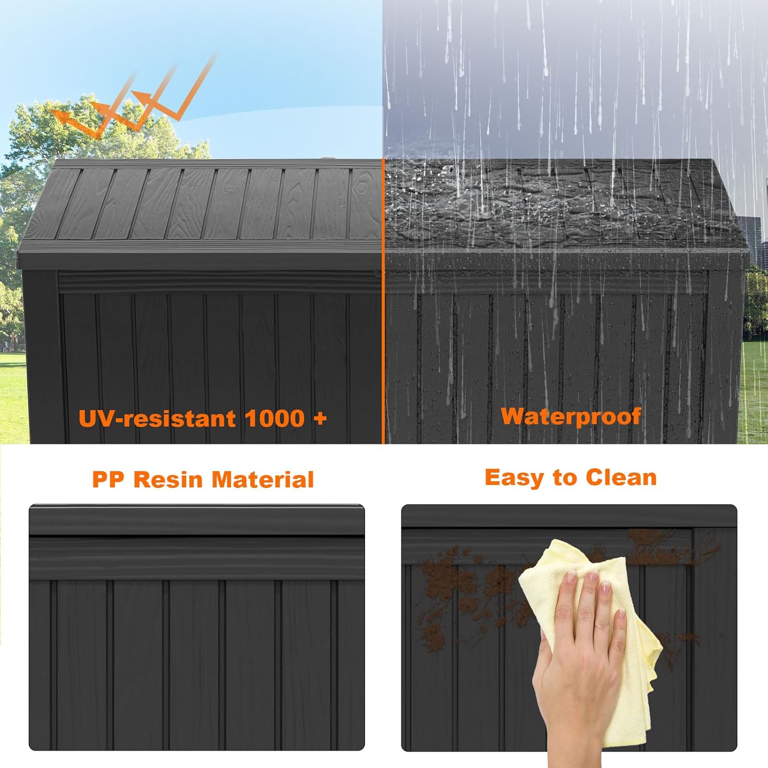 180Gal Lockable Resin Deck Box - Garden Storage Box review and price