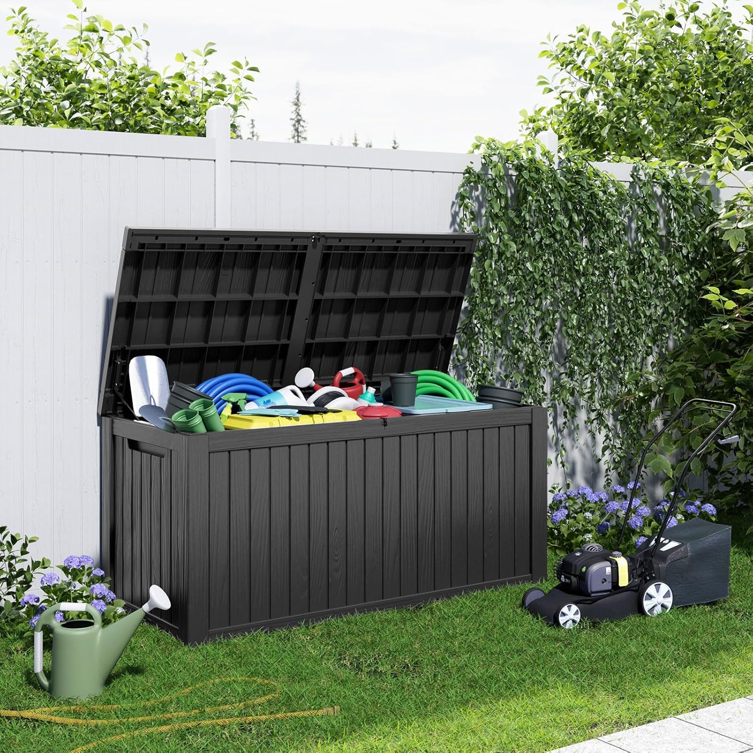 180Gal Lockable Resin Deck Box - Garden Storage Box review and price