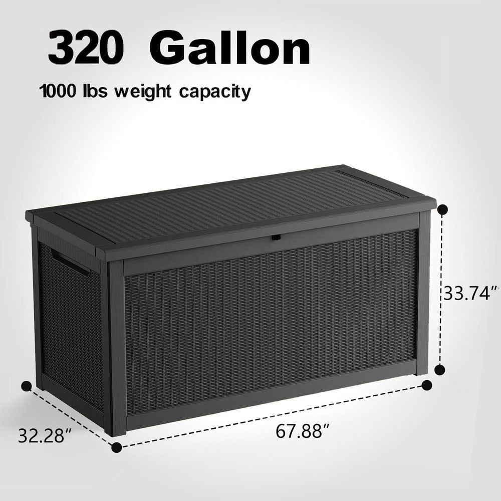 UV-Resistant 320 Gallon Outdoo - Garden Storage Box review and price