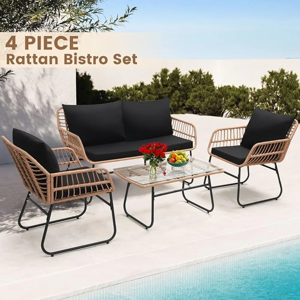 4 Piece Patio Bistro Outdoor u - Outdoor Furniture On Sale review and price