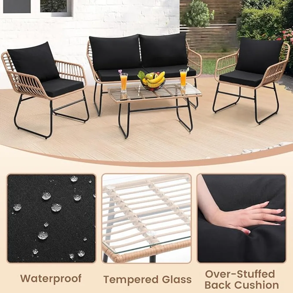 4 Piece Patio Bistro Outdoor u - Outdoor Furniture On Sale review and price