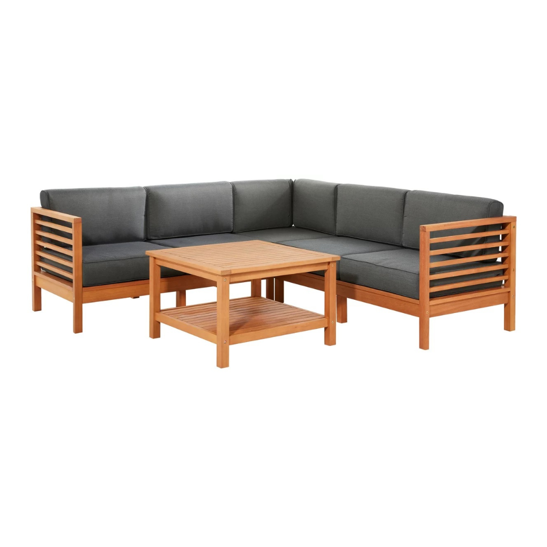 Modern Outdoor Teak Wood Sofa  - Outdoor Furniture Warehouse review and price