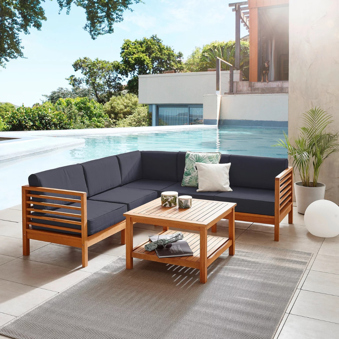 Modern Outdoor Teak Wood Sofa  - Outdoor Furniture Warehouse review and price